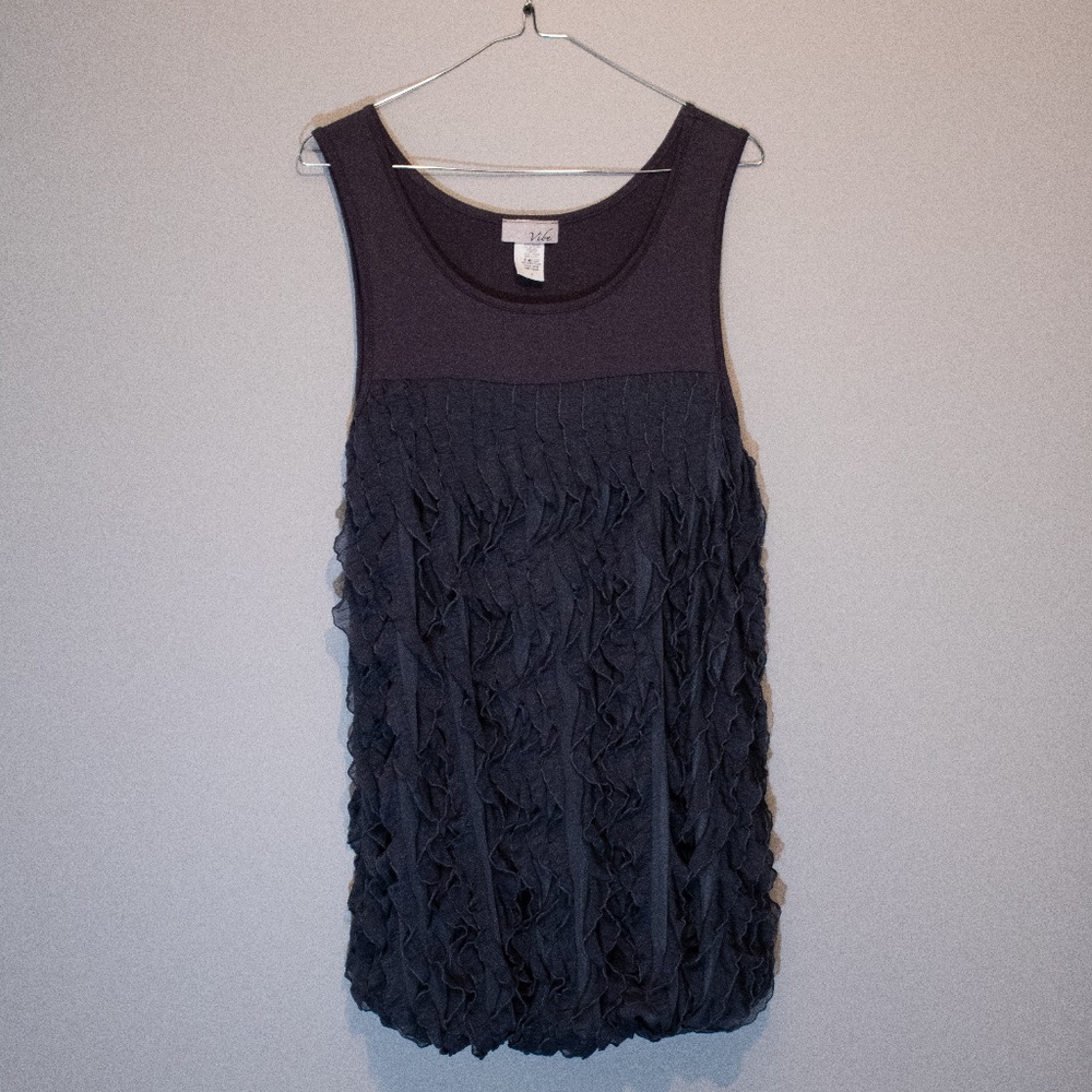 Vibe Steel Grey Ruffle Dress